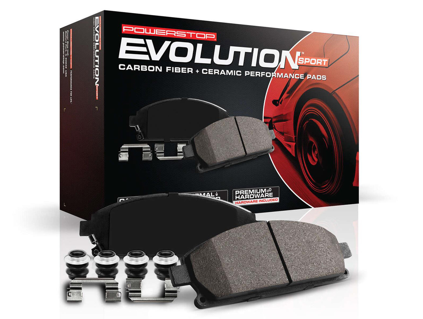 PowerStop Z23 Evolution Sport Carbon-Fiber Front Brake Pads - 22+ Tundra / 23+ Sequoia / 24+ Tacoma / 24+ Land Cruiser / 25+ 4Runner / 24+ Lexus GX550