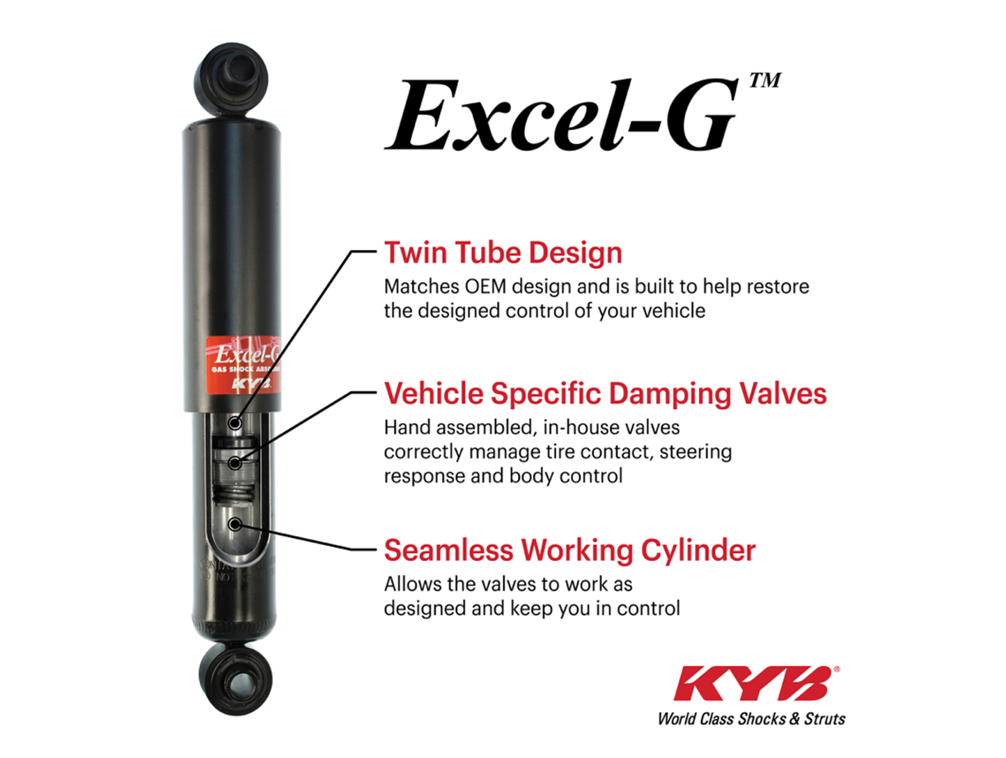 KYB Excel-G Front Struts - 16-22 Honda Pilot / 17-25 Ridgeline