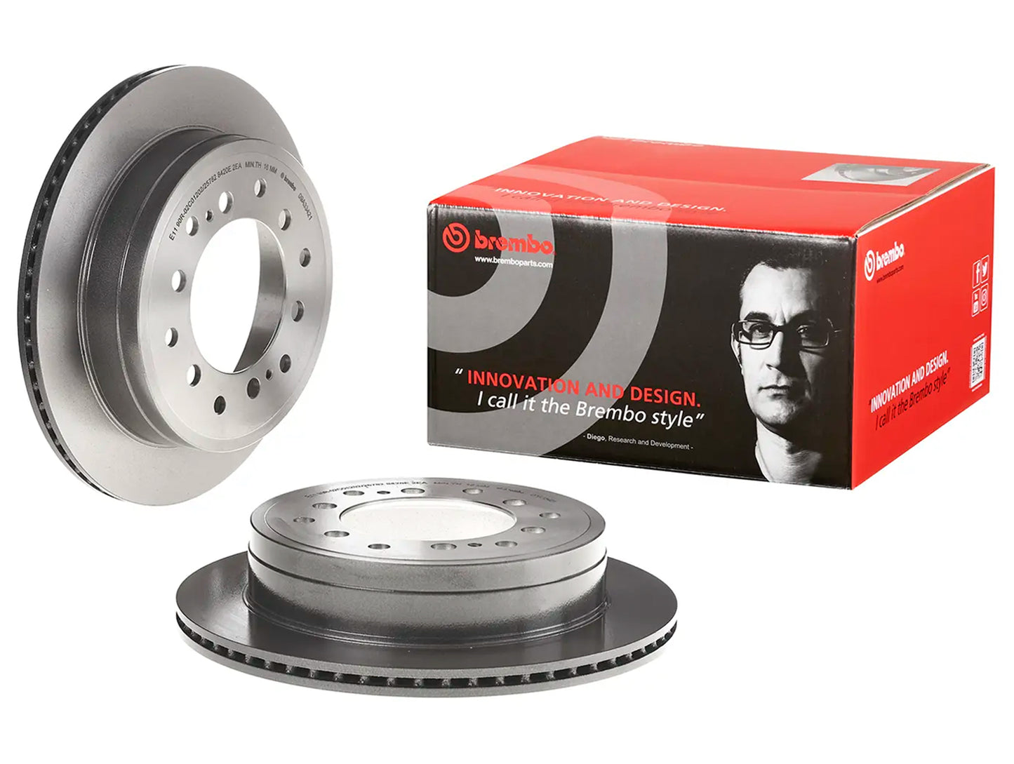 Brembo Blank Rear Rotor - 10-24 4Runner / 05-23 Tacoma / 10-14 FJ Cruiser / 10-23 GX460