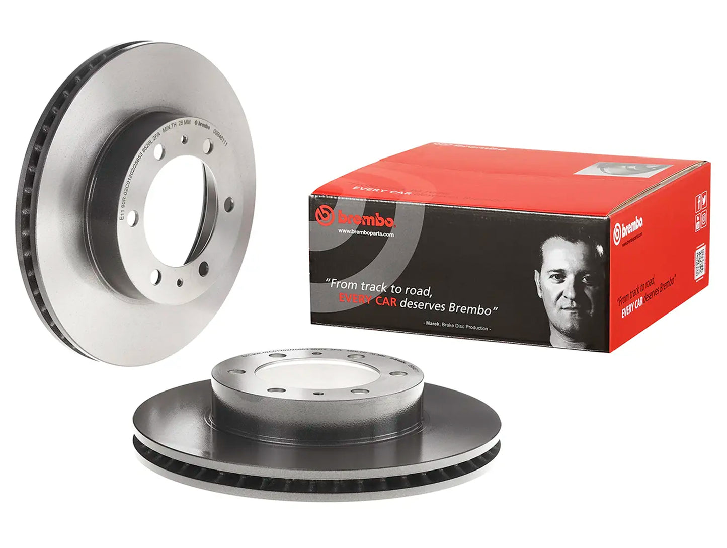 Brembo Blank Vented Front Rotor - 03-09 4Runner / 05-23 Tacoma / 07-14 FJ Cruiser