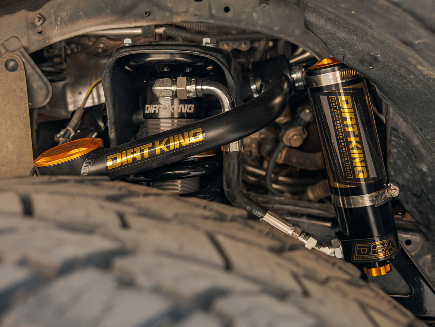 Dirt King 2.5 Coilovers | DCA Remote Reservoir - 03-24 4Runner / 07-14 FJ Cruiser / 03-09 Lexus GX470 / 10-23 GX460