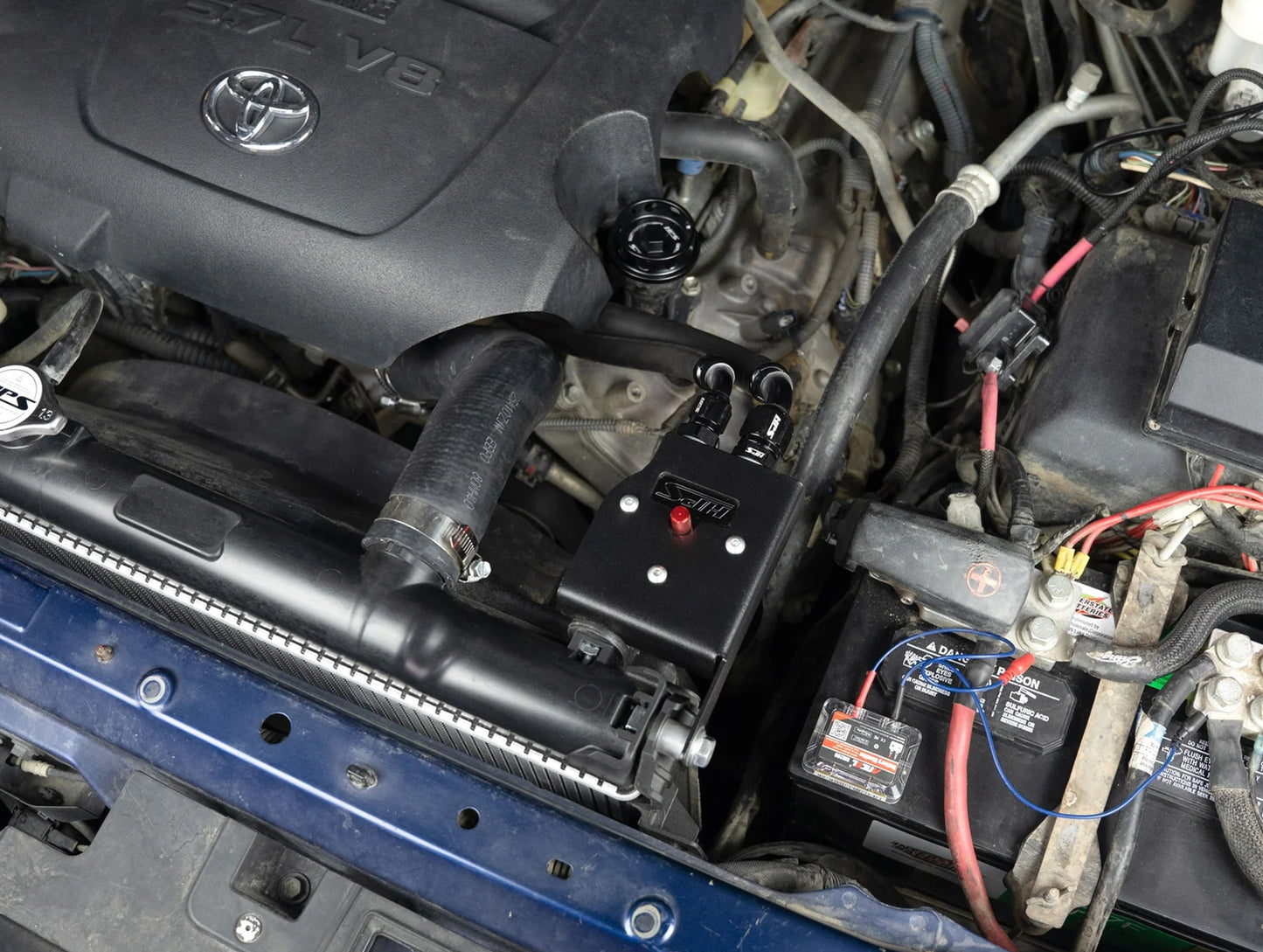 HPS Performance Aluminum Oil Catch Can Kit - 07-21 Tundra / 08-22 Sequoia
