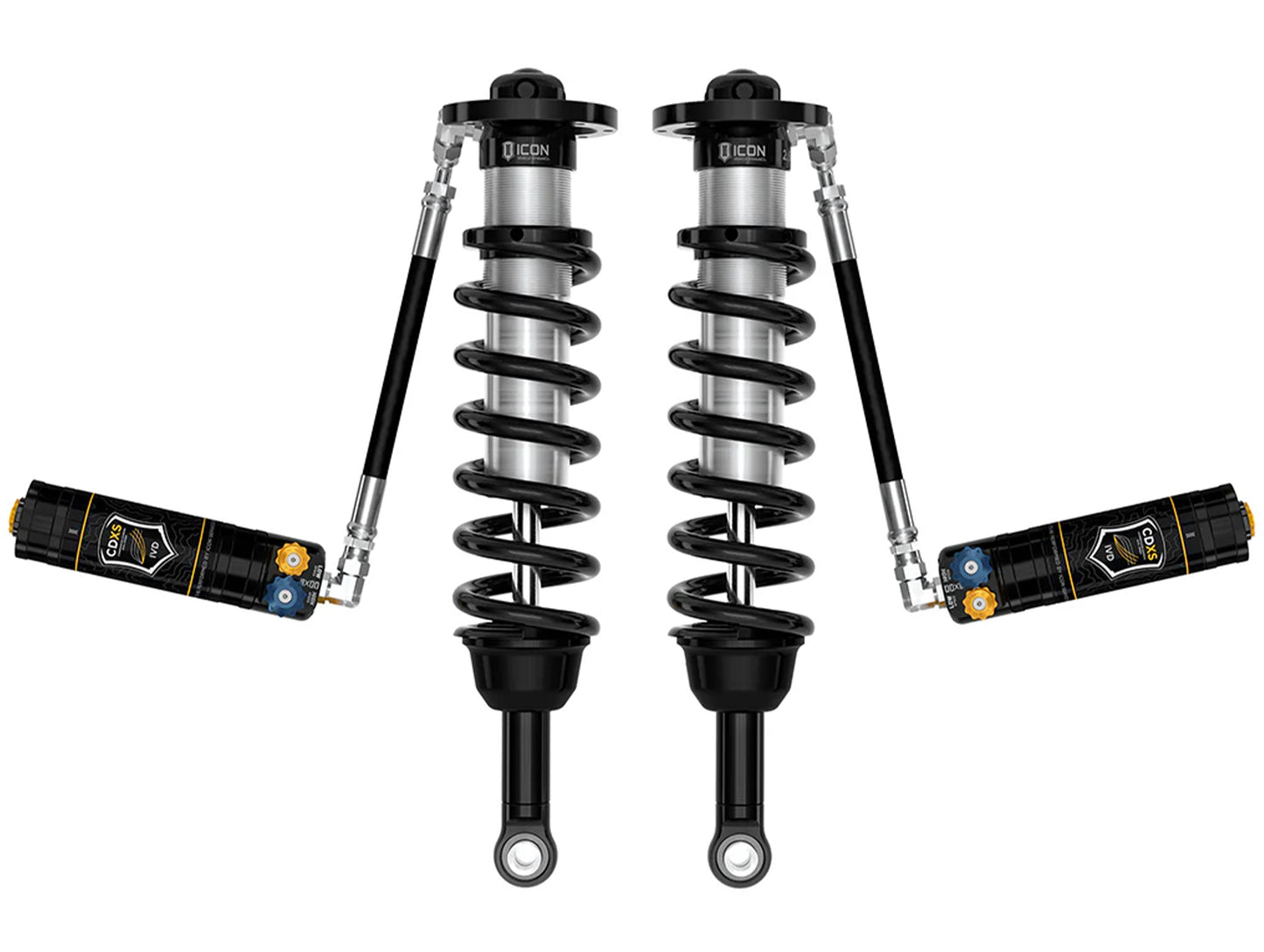 ICON VS 2.5 Series Front Coilover Kit Remote Reservoir w/ CDXS - 24+ Land Cruiser