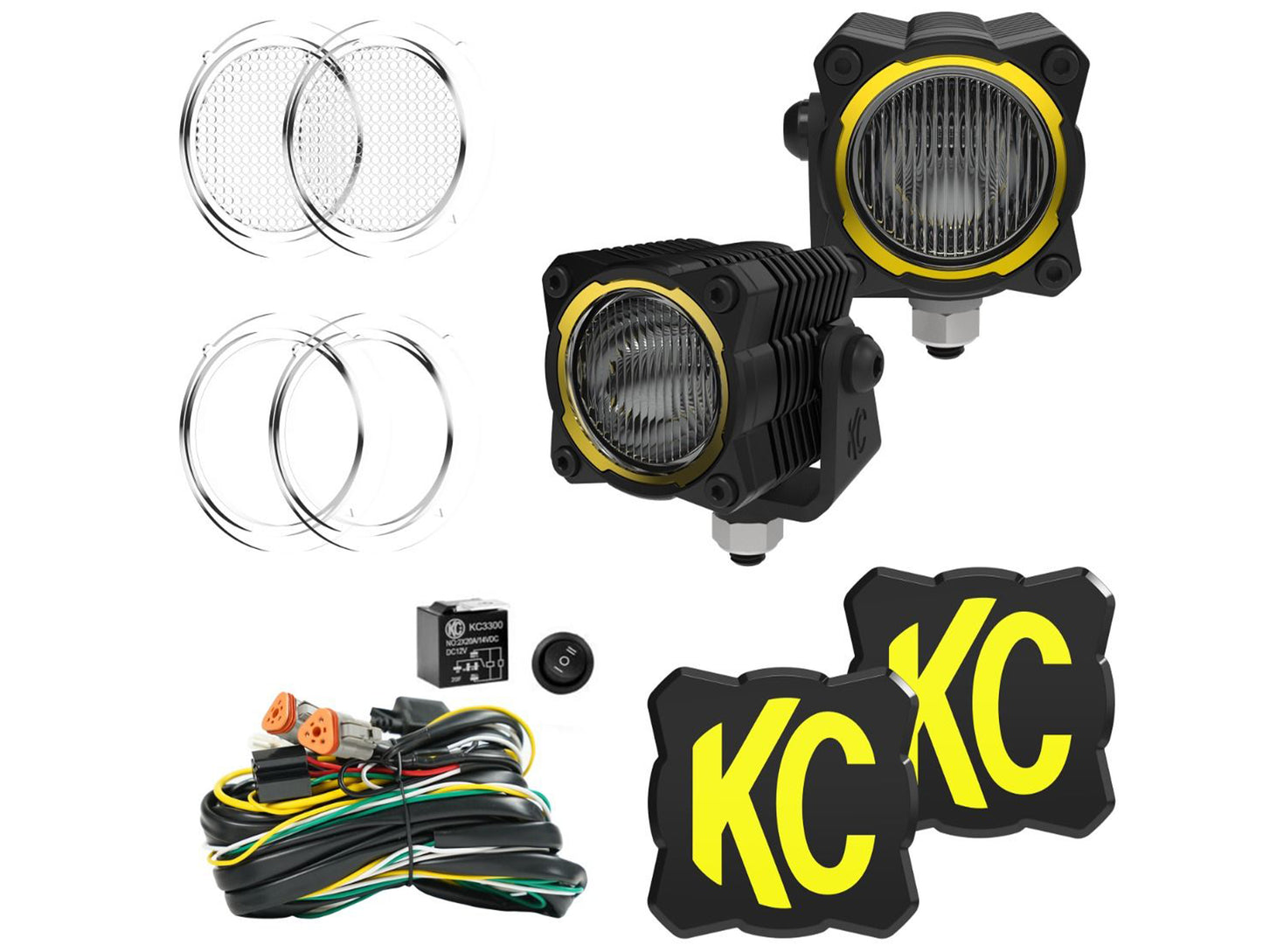 KC HiLiTES Toyota A-Pillar / Ditch Mount and Lights Bundle - 02-24 4Runner