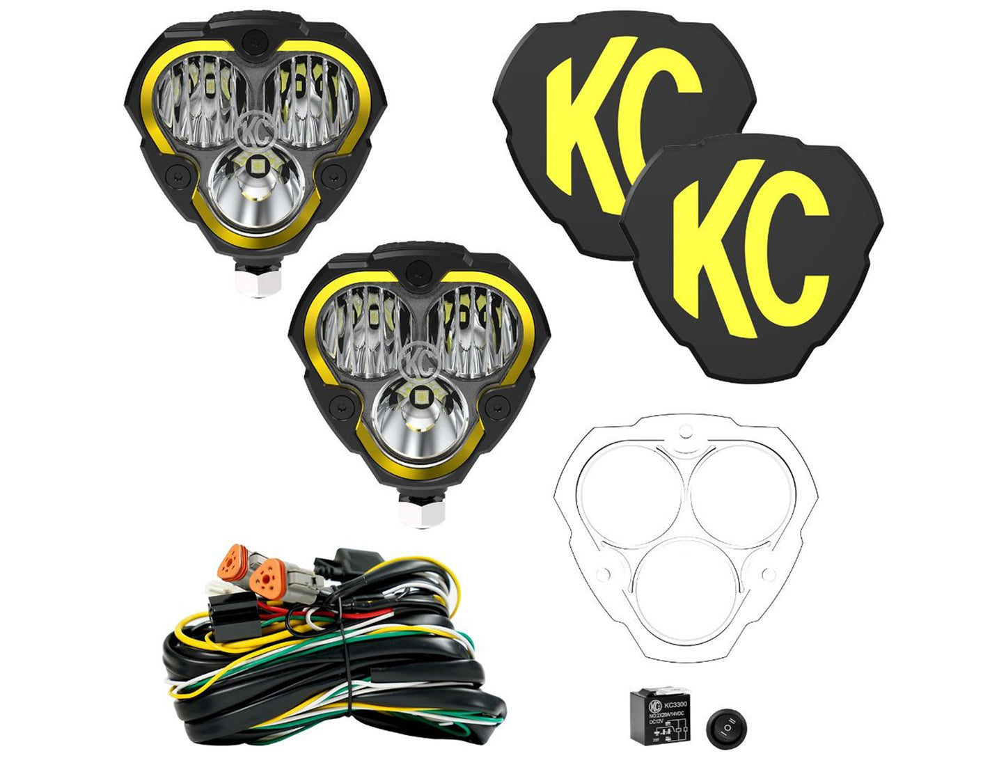 KC HiLiTES Toyota A-Pillar / Ditch Mount and Lights Bundle - 02-24 4Runner