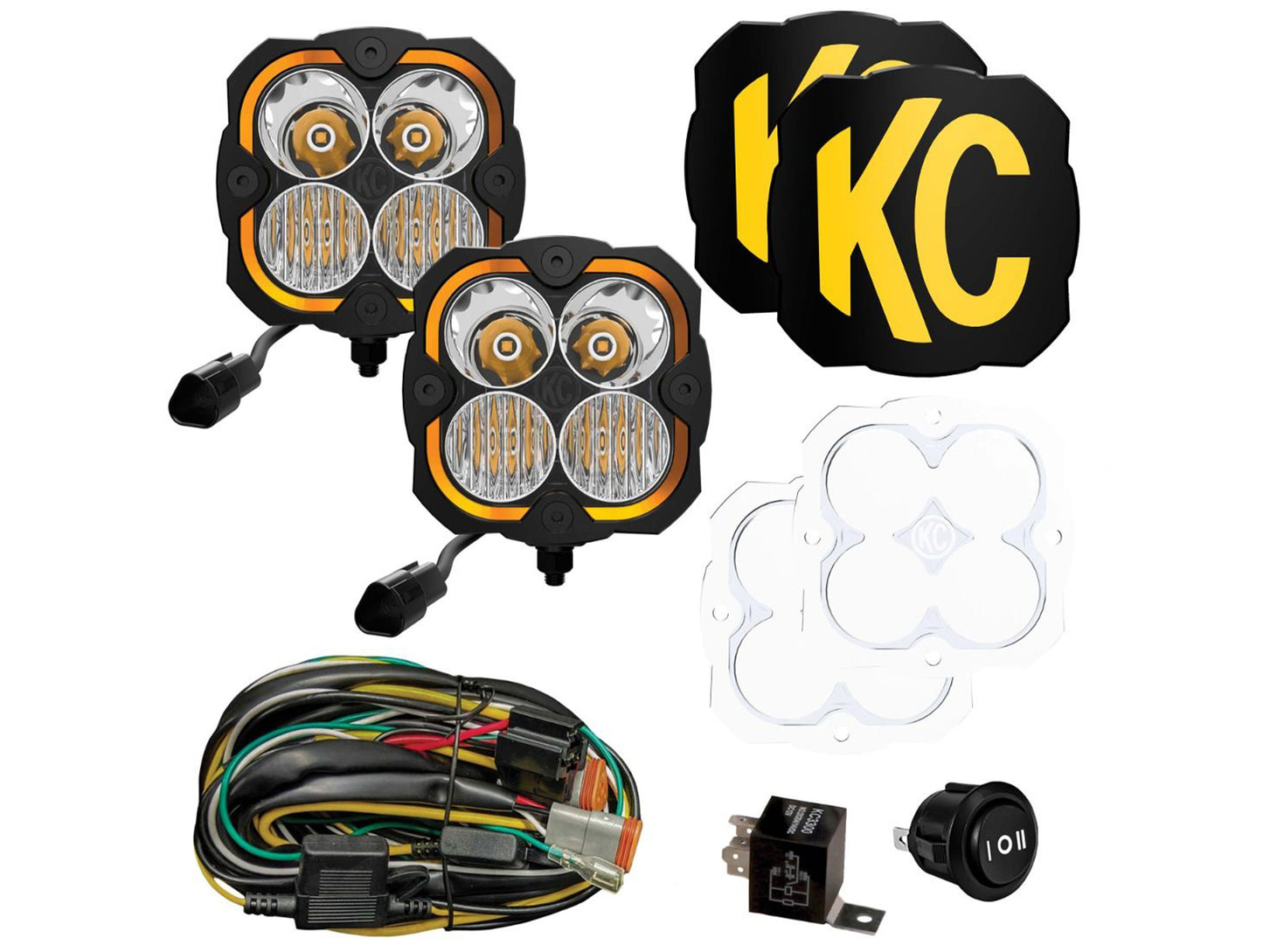 KC HiLiTES Toyota A-Pillar / Ditch Mount and Lights Bundle - 05+ Tacoma