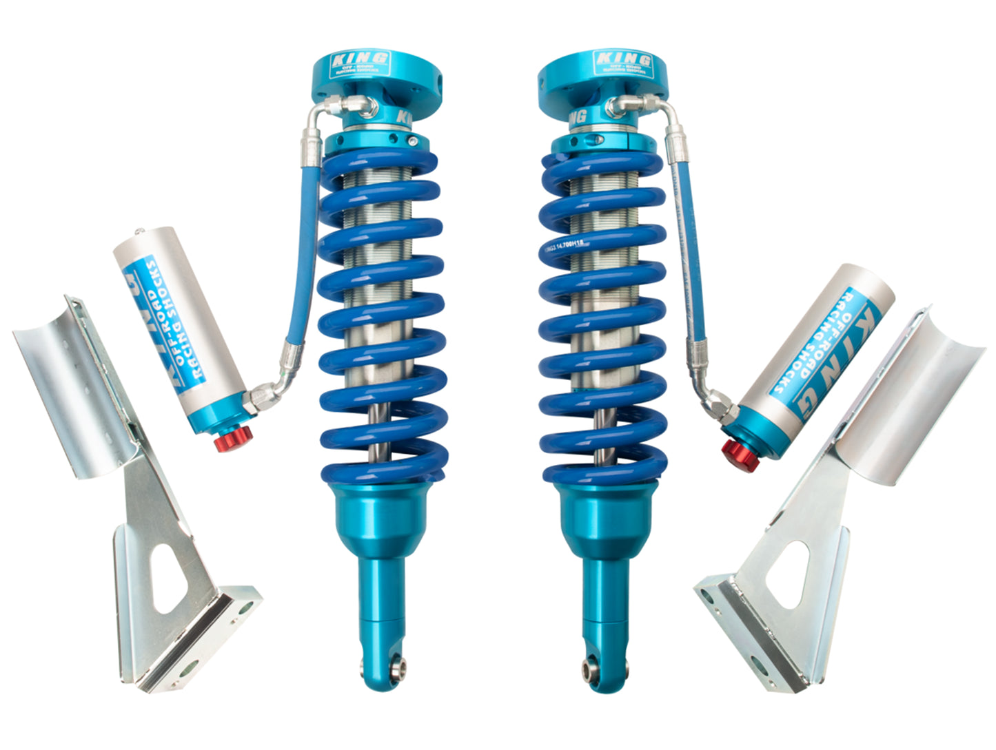 King Shocks 0-2" Front 2.5 Adjustable Remote Reservoir Coilover Pair - 16-23 Tacoma