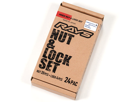 Rays 19 Hex L31 Lugnut And Lock Set for 6H - M12x1.5